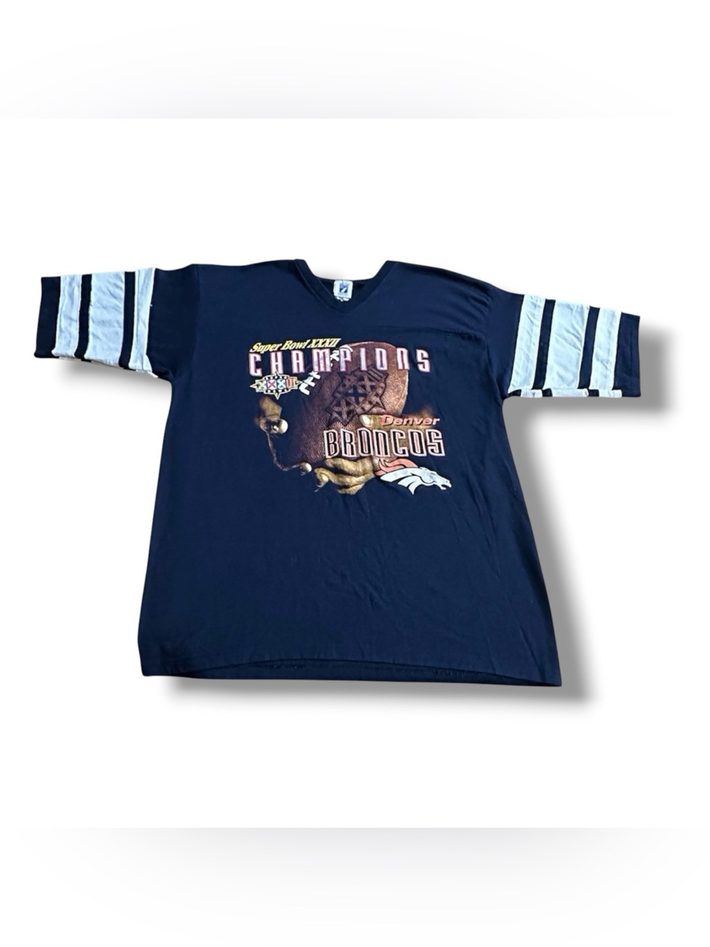 Men’s Logo 7 1998 Denver Broncos Super Bowl XXXII Championship T-Shirt